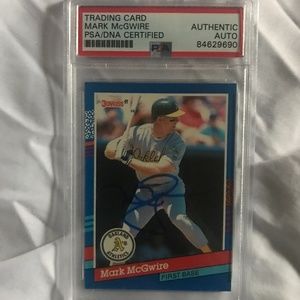 Mark McGuire Autographed Card